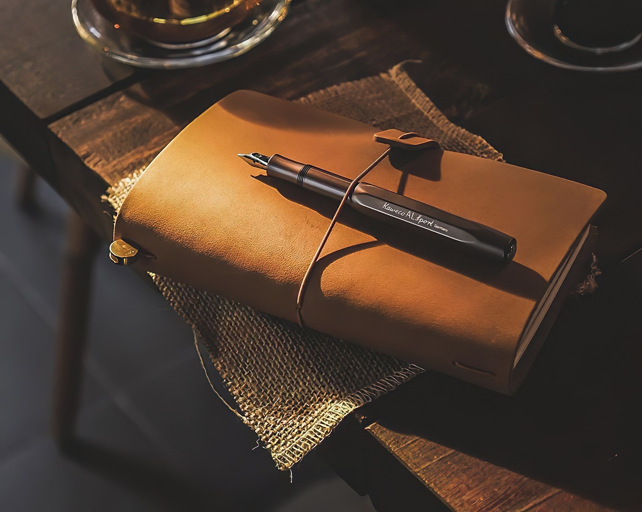 book, pen, notebook, diary, desk, writing, office, table, note, creative, brown book